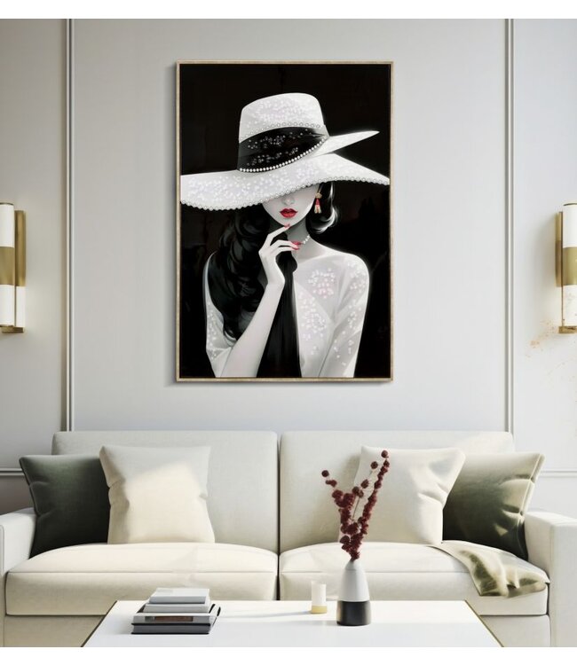 Mauro Ferretti GESCHILDERD OP DOEK GELAKT MARTY MET LIJST -H- CM 62X4X92