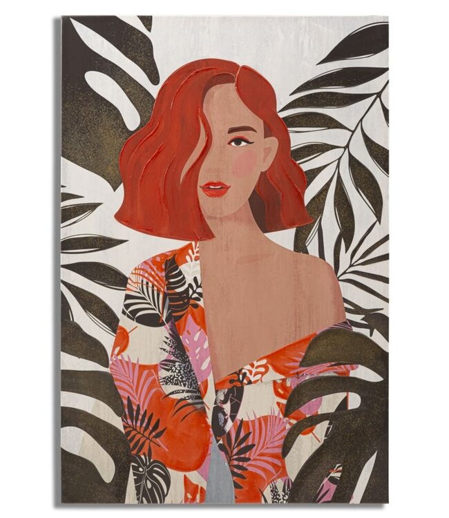 Mauro Ferretti WANDBEDRUKKING/SCHILDERIJ LADY JUNGLE -A- CM 80X2,8X120