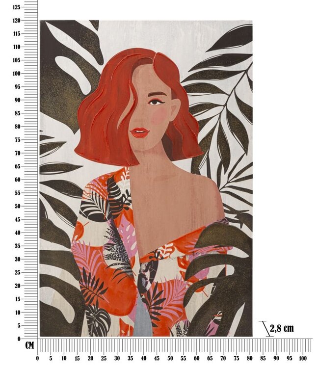 Mauro Ferretti WANDBEDRUKKING/SCHILDERIJ LADY JUNGLE -A- CM 80X2,8X120