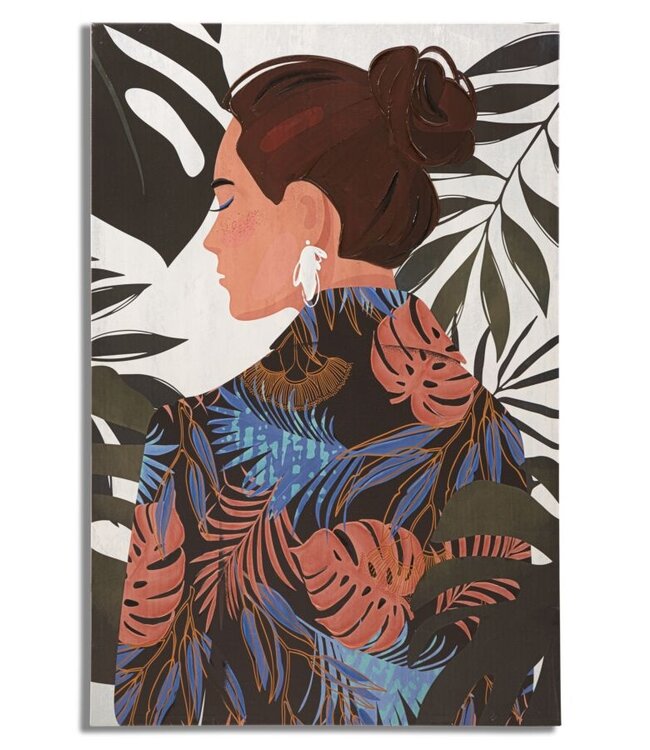 Mauro Ferretti WANDBEDRUKKING/SCHILDERIJ LADY JUNGLE -B- CM 80X2,8X120