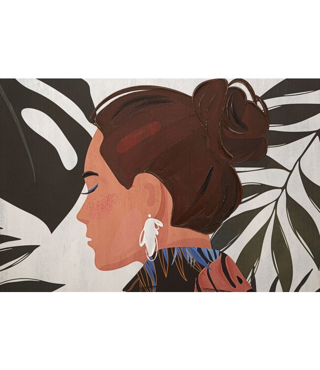 Mauro Ferretti WANDBEDRUKKING/SCHILDERIJ LADY JUNGLE -B- CM 80X2,8X120