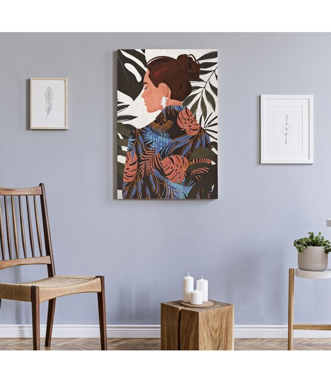 Mauro Ferretti WANDBEDRUKKING/SCHILDERIJ LADY JUNGLE -B- CM 80X2,8X120