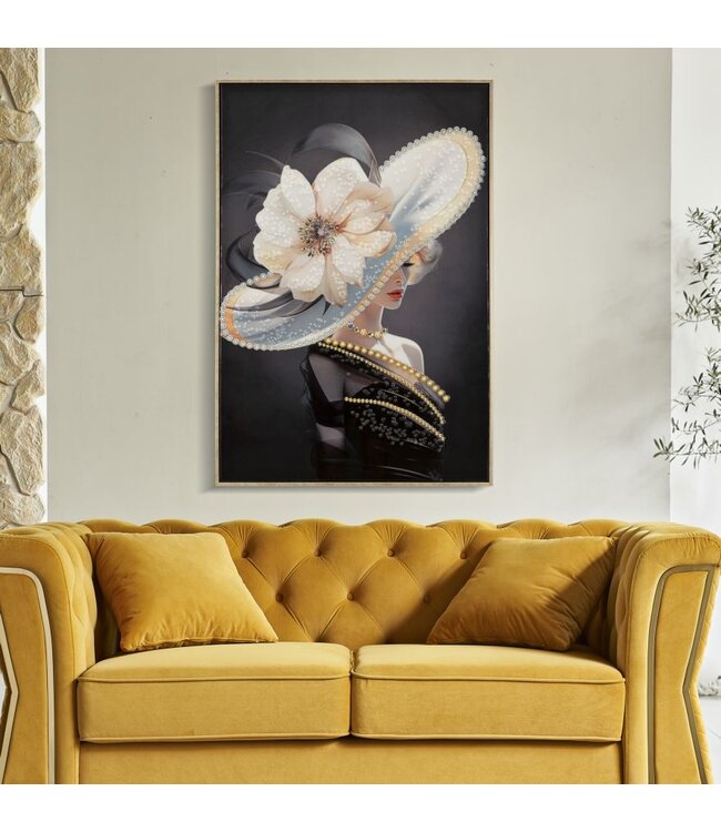 Mauro Ferretti LAQUARED MUUR HIJGEN MET FRAME WIEN HAT -A- CM 62X4X92