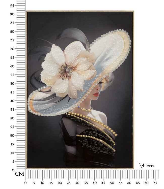 Mauro Ferretti LAQUARED MUUR HIJGEN MET FRAME WIEN HAT -A- CM 62X4X92