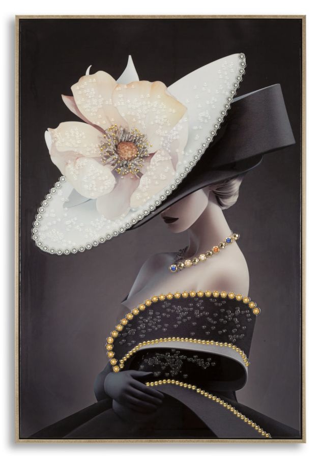 LAQUARED MUUR BROEK MET FRAME WIEN HOED -B- CM 62X4X92 afbeelding