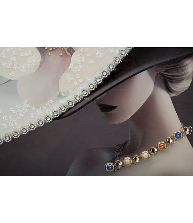 Mauro Ferretti LAQUARED MUUR BROEK MET FRAME WIEN HOED -B- CM 62X4X92