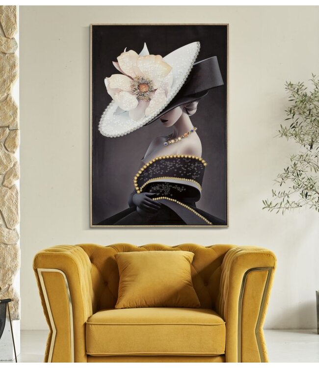 Mauro Ferretti LAQUARED MUUR BROEK MET FRAME WIEN HOED -B- CM 62X4X92