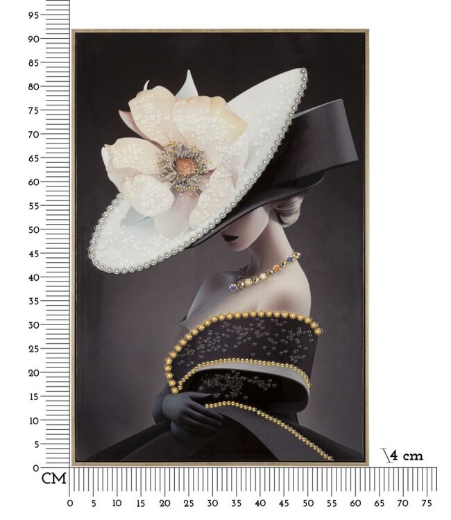 Mauro Ferretti LAQUARED MUUR BROEK MET FRAME WIEN HOED -B- CM 62X4X92