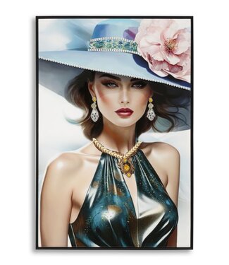 Mauro Ferretti SCHILDERIJ OP DOEK GELAKTE PAM MET LIJST -A- CM 62X4X92