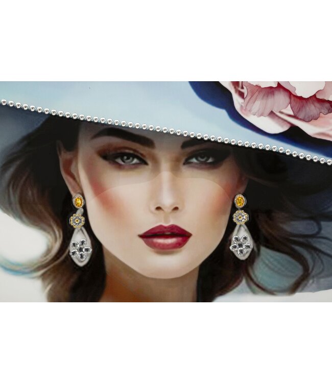 Mauro Ferretti SCHILDERIJ OP DOEK GELAKTE PAM MET LIJST -A- CM 62X4X92