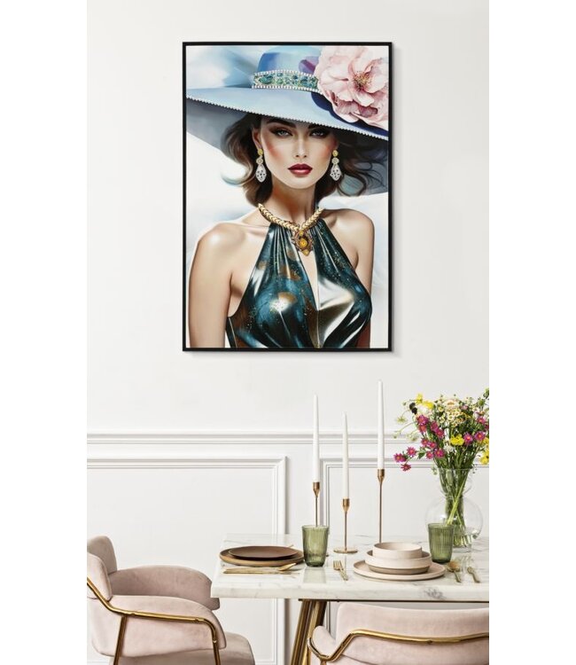 Mauro Ferretti SCHILDERIJ OP DOEK GELAKTE PAM MET LIJST -A- CM 62X4X92