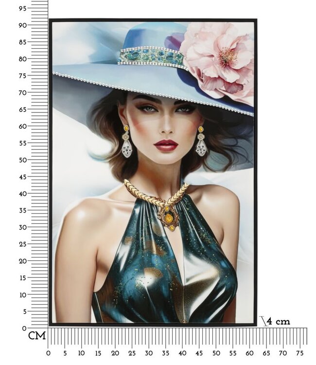 Mauro Ferretti SCHILDERIJ OP DOEK GELAKTE PAM MET LIJST -A- CM 62X4X92