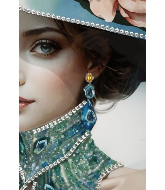 Mauro Ferretti SCHILDERIJ OP DOEK GELAKT PAM MET LIJST -B- CM 62X4X92