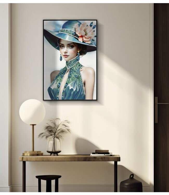 Mauro Ferretti SCHILDERIJ OP DOEK GELAKT PAM MET LIJST -B- CM 62X4X92