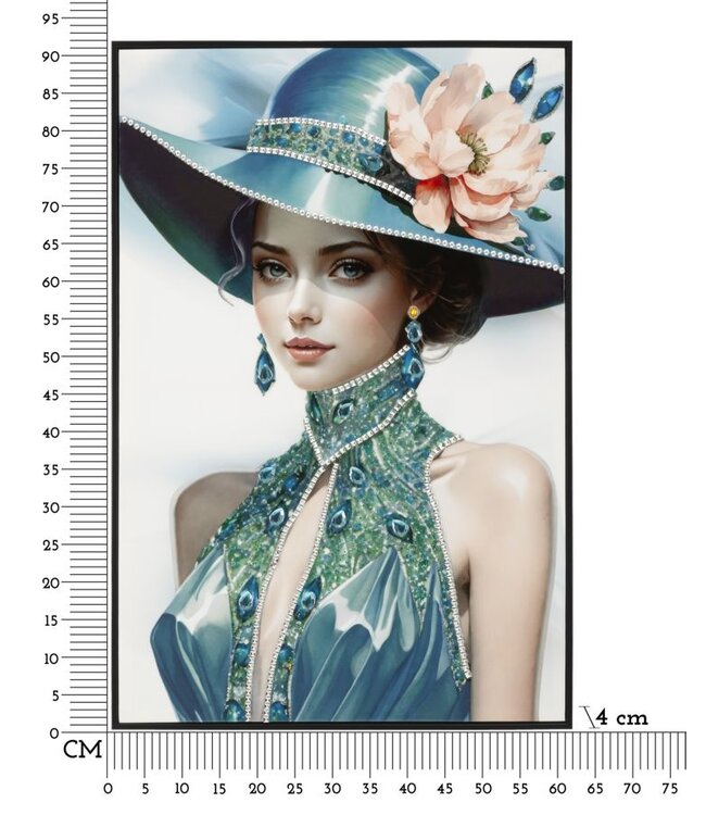 Mauro Ferretti SCHILDERIJ OP DOEK GELAKT PAM MET LIJST -B- CM 62X4X92