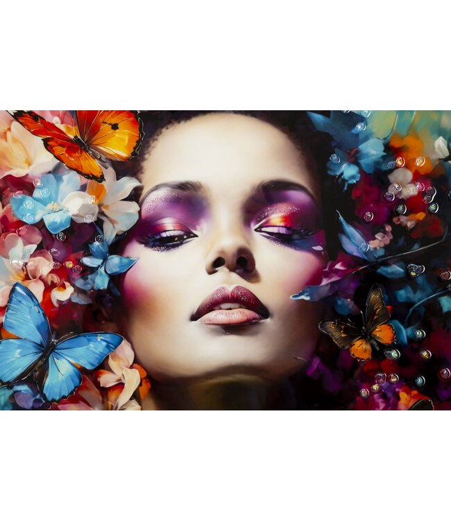 Mauro Ferretti GESCHILDERD OP DOEK GELAKT MARTY MET LIJST -H- CM 62X4X92