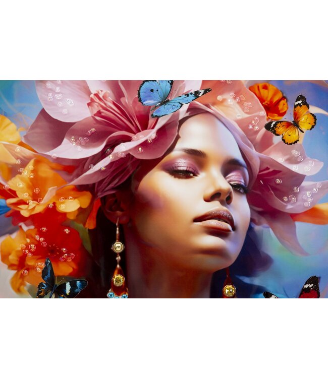 Mauro Ferretti GESCHILDERD OP DOEK GELAKT MARTY MET LIJST -B- CM 62X4X92