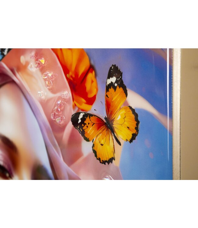 Mauro Ferretti GESCHILDERD OP DOEK GELAKT MARTY MET LIJST -B- CM 62X4X92