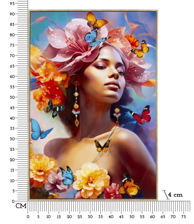 Mauro Ferretti GESCHILDERD OP DOEK GELAKT MARTY MET LIJST -B- CM 62X4X92