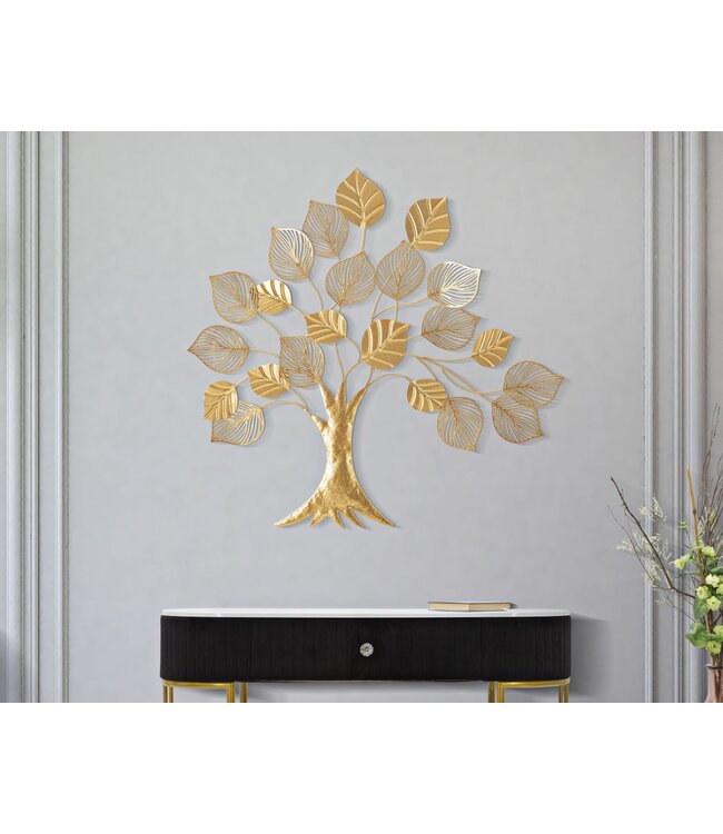 Mauro Ferretti WANDDECORATIE ALBERO GOUDACHTIG CM 81X2,5X78