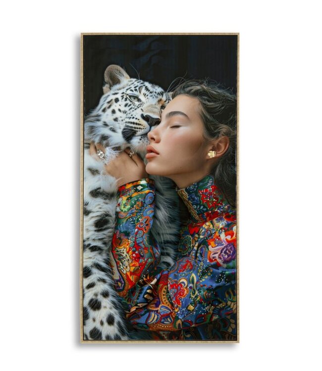 Mauro Ferretti MOIRA GELAKT CANVAS MET FRAME -A- CM 52X4X102