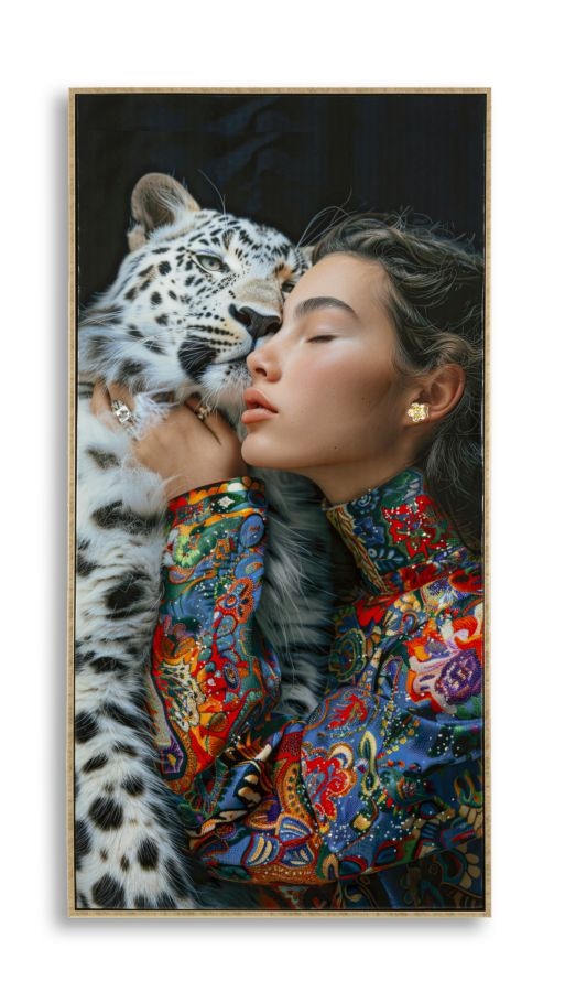 MOIRA GELAKT CANVAS MET FRAME -A- CM 52X4X102 afbeelding
