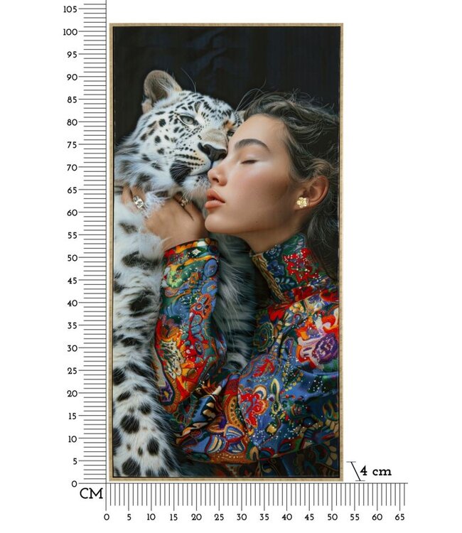 Mauro Ferretti MOIRA GELAKT CANVAS MET FRAME -A- CM 52X4X102