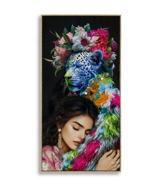 Mauro Ferretti MOIRA GELAKT CANVAS MET FRAME -B- CM 52X4X102