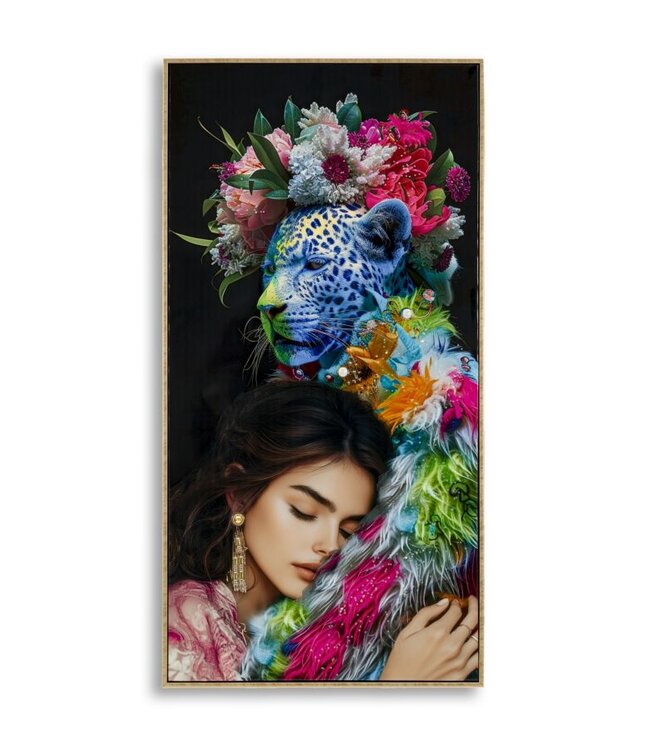 Mauro Ferretti MOIRA GELAKT CANVAS MET FRAME -B- CM 52X4X102