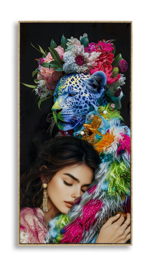 MOIRA GELAKT CANVAS MET FRAME -B- CM 52X4X102 afbeelding