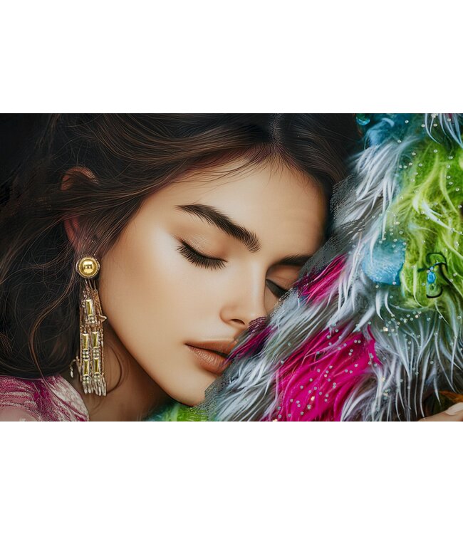 Mauro Ferretti MOIRA GELAKT CANVAS MET FRAME -B- CM 52X4X102