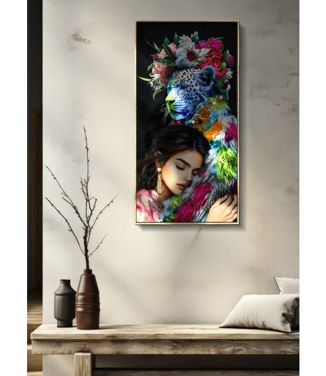 Mauro Ferretti MOIRA GELAKT CANVAS MET FRAME -B- CM 52X4X102