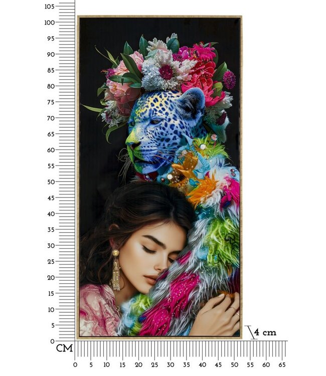 Mauro Ferretti MOIRA GELAKT CANVAS MET FRAME -B- CM 52X4X102