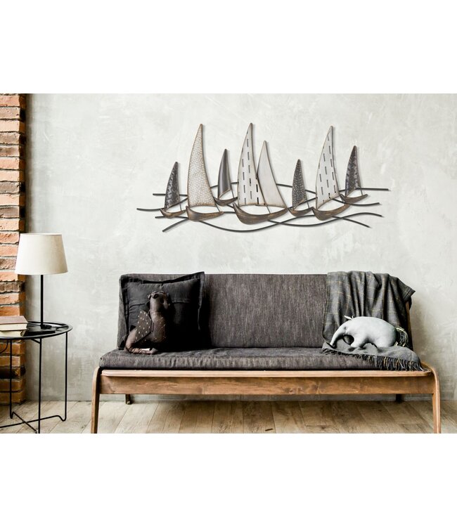 Mauro Ferretti IJZEREN WANDPANEEL REGATA NIEUW CM 100X3X44