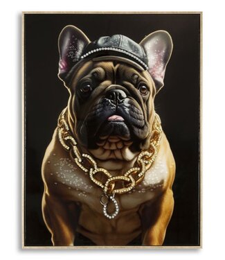 Mauro Ferretti LAQUARED MUUR HIJGEN MET FRAME BULLY C/KROONLIJST CM 62X4X82