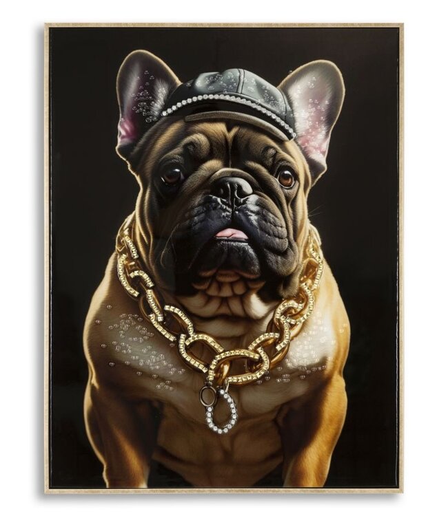 Mauro Ferretti LAQUARED MUUR HIJGEN MET FRAME BULLY C/KROONLIJST CM 62X4X82