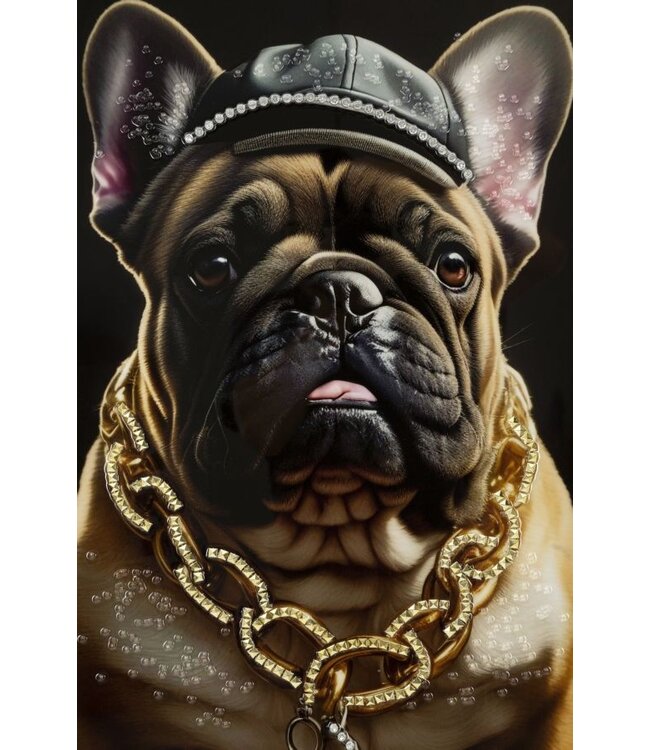 Mauro Ferretti LAQUARED MUUR HIJGEN MET FRAME BULLY C/KROONLIJST CM 62X4X82