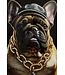 Mauro Ferretti LAQUARED MUUR HIJGEN MET FRAME BULLY C/KROONLIJST CM 62X4X82