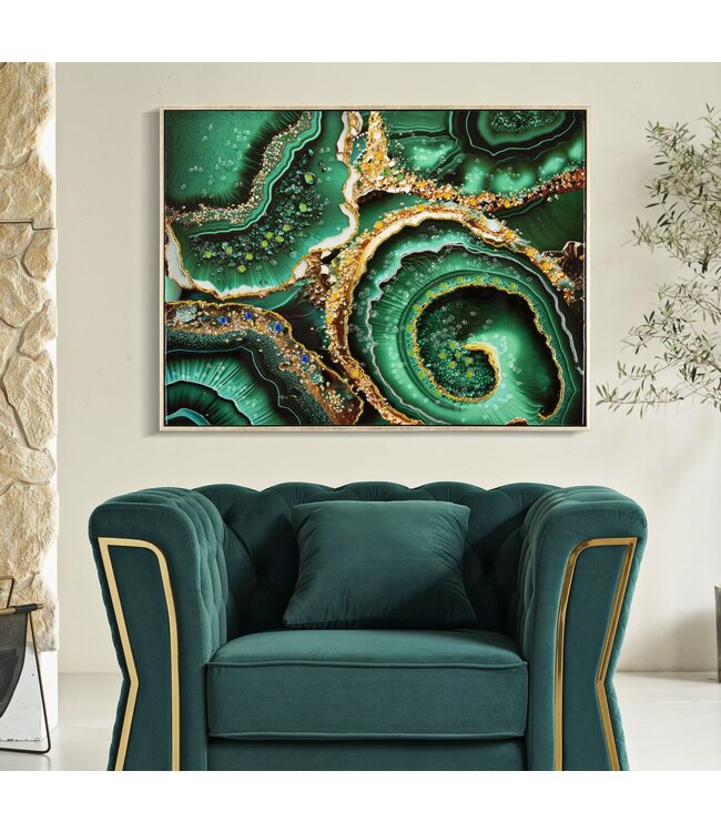 Mauro Ferretti LAQUARED WAND HIJGEN MET FRAME SMERALDY -A- CM 82X4X62