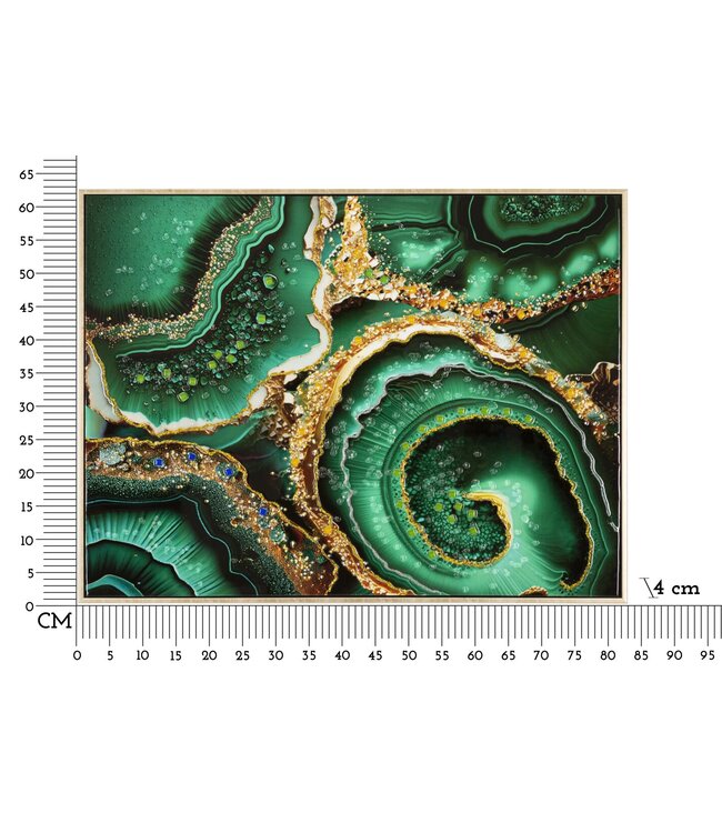 Mauro Ferretti LAQUARED WAND HIJGEN MET FRAME SMERALDY -A- CM 82X4X62