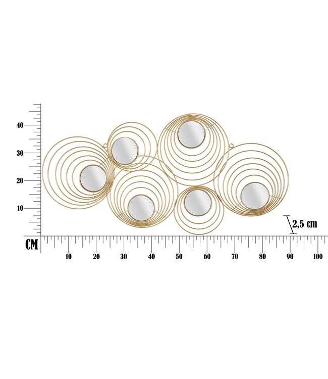 Mauro Ferretti IJZEREN WANDPANEEL STRALEN CM 90X2,5X45
