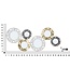 Mauro Ferretti IJZEREN WANDPANEEL GLOTY -B- CM 104X4X45,5