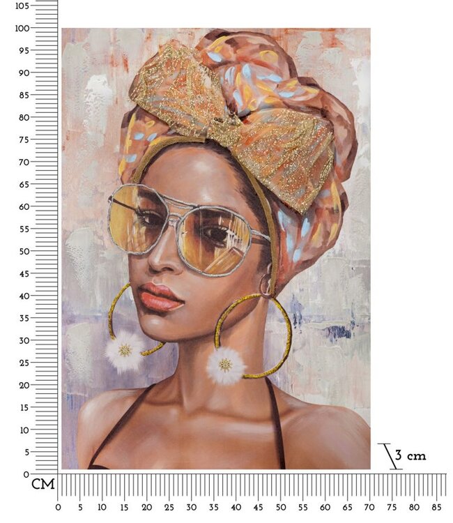 Mauro Ferretti HANDGEMAAKTE MUURSCHILDERINGJENNIFER -B- CM 70X3X100