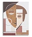 Mauro Ferretti HANDGEMAAKTE MUURSCHILDERING ETNISCH GEZICHT CM 60X2,7X80