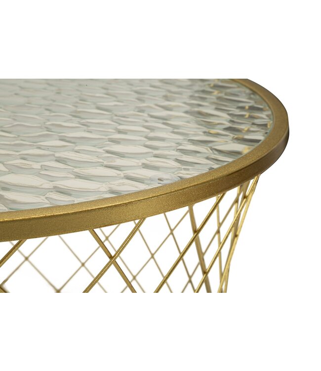 Mauro Ferretti TAFEL NOAH GOUD SET 4 STUKS CM Ø 70X45-47X54,5-36x50-28x45