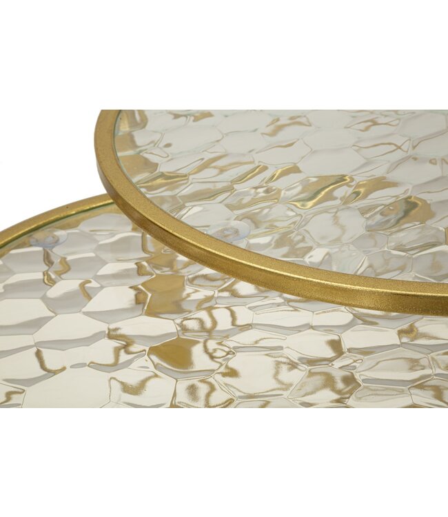 Mauro Ferretti TAFEL NOAH GOUD SET 4 STUKS CM Ø 70X45-47X54,5-36x50-28x45