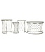 Mauro Ferretti TAFEL NOAH ZILVER SET 4 STUKS CM Ø 70X45-47X54,5-36x50-28x45