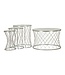 Mauro Ferretti TAFEL NOAH ZILVER SET 4 STUKS CM Ø 70X45-47X54,5-36x50-28x45