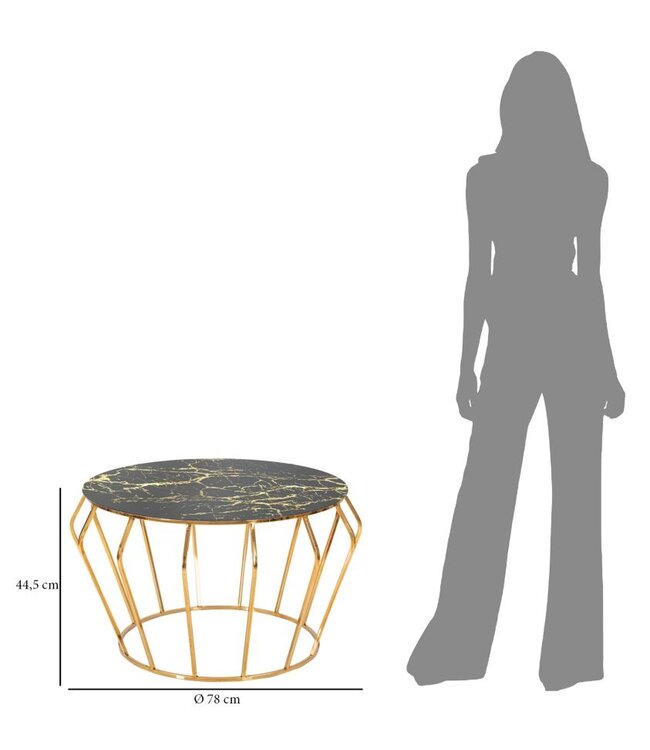 Mauro Ferretti SALONTAFEL HISTOR CM Ø 78X44,5