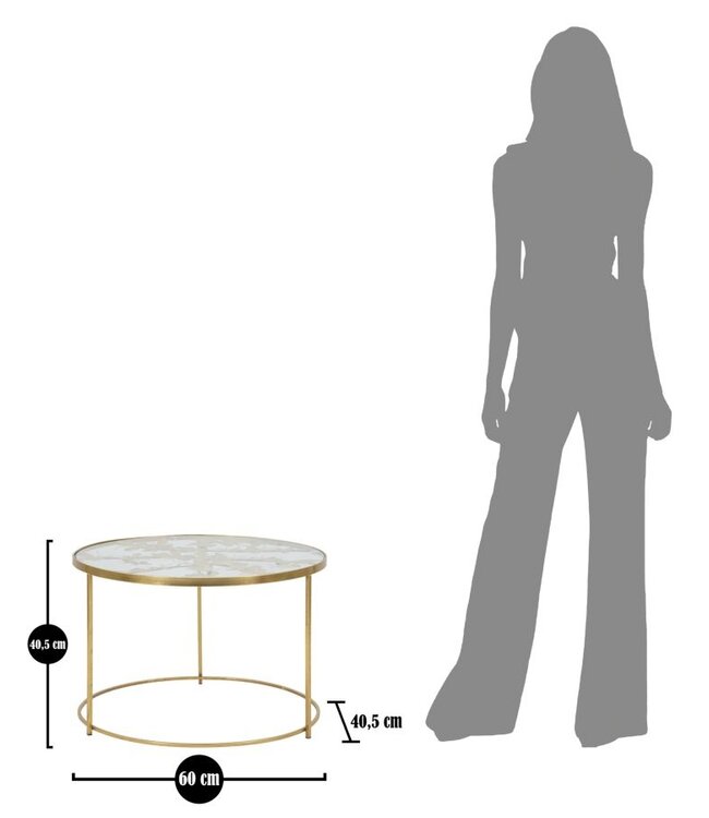Mauro Ferretti SALONTAFEL VLINDERS CM Ø 60X40,5 - 1425220000
